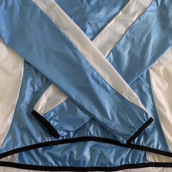 Pearl Izumi Jacket Women's Size Large Blue White Cycling Rip Stop Long Sleeve - Picture 13 of 16